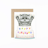 Kitten in a Cake - Birthday Card