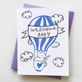 Hot Air Balloon - Baby Card
