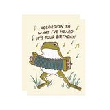 Birthday Card - Accordion Frog