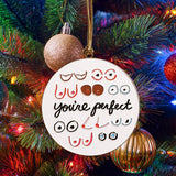 Boobs You're Perfect Enamel Ornament