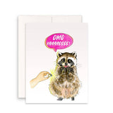 Liyana Studio Engagement Card - Yaaas Screaming Raccoon