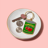 Tomatoes Can Enamel Keychain