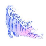 Karma is a Cat - Sticker