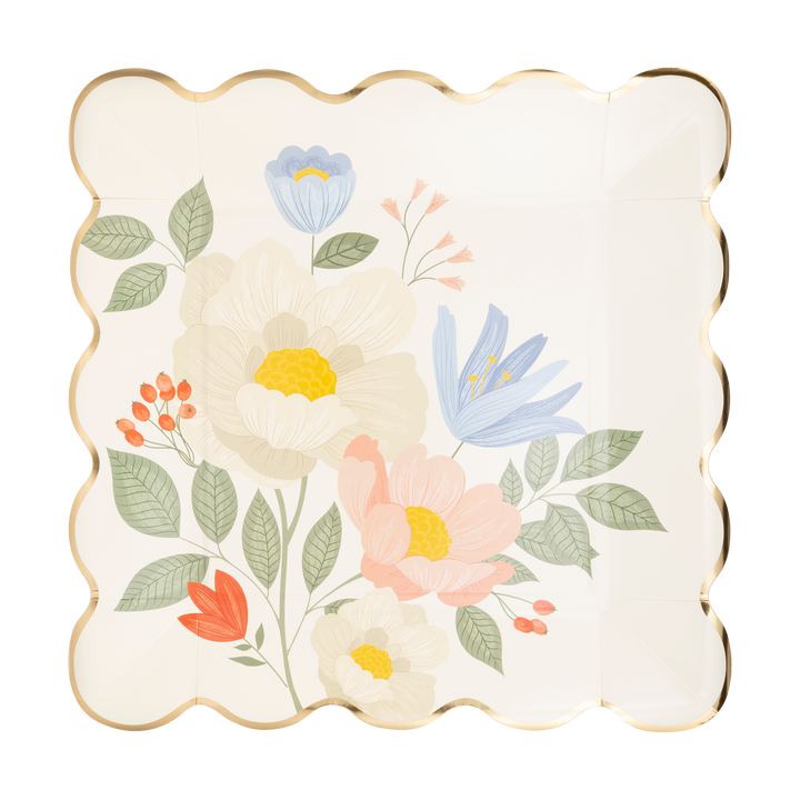 Floral Corner Plate