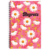 Floral Spiral Bound Notebook - Regrets