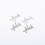 Fuck Stud Earrings - Sterling Silver