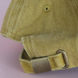 Embroidered Hat - Garlic: Washed Mustard Color
