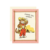 Kindly Cowboy Cat Thank You Card