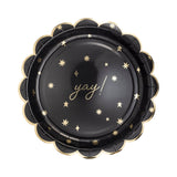 Yay Black Star Paper Plate