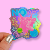 No War But Class War Holographic Sticker