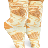 Groovy Things Co. Womens Crew Socks Twat Waffle