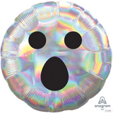 18" Iridescent Ghost Face Balloon