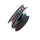 Hand-painted Evil Eye Claw Hair Clip