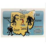 Ohio Cryptids Map 6"x9" Print