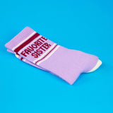 Gumball Poodle Gym Socks 'Favorite Sister'