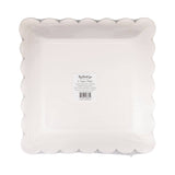 Checked Square Pastel Scallop Plate Set