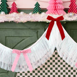 6ft Red & Pink Bow Bliss Banner w/ Layered Fringe
