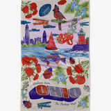 Greetings From Ohio Tea Towel