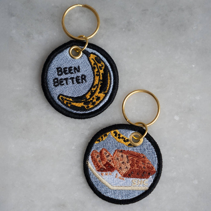 Been Better (Banana Bread) - Embroidered Keychain