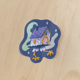 Baba Yaga Hut Holographic Sticker
