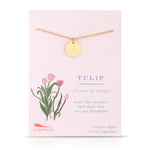 lucky feather botanical necklace tulip