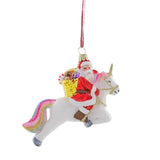 Cody Foster Santa Riding a Unicorn Ornament