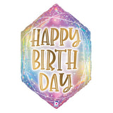 25" Pastel Opal Gem-Shaped Birthday Balloon