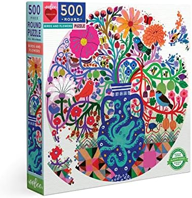 Eeboo 500 Piece Puzzle Birds & Flowers