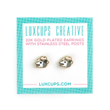 Enamel Stud Earrings -  Possum