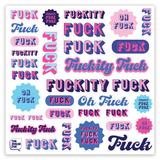 The Swear Jar Sticker Sheet -  Fuckity Fuck