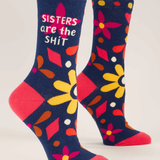 Blue Q Crew Socks Sisters Are the Shit