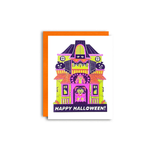 Decorated House Halloween Card