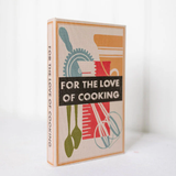 Medium Linen Book Storage Box - For the Love of Cooking