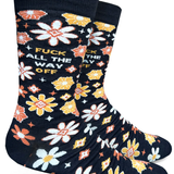 Groovy Things Co. Men' s Crew Socks 'Fuck All the Way Off'