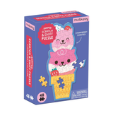 Scratch & Sniff Strawberry Cat Cone 48 Piece Puzzle
