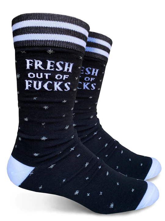 Groovy Things Men's Sock Fresh Out of Fucks
