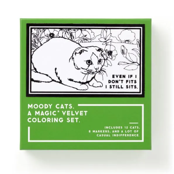 Moody Cats Velvet Coloring Set