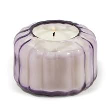 Ripple 4.5oz ribbed glass candle