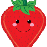 21" Smiley Strawberry  Foil Balloon