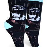 Groovy Things Co. Womens Crew Socks Show Me Your Kitties