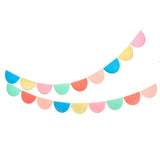 Rainbow Tissue Paper Scallop Garlands (Set of 2)