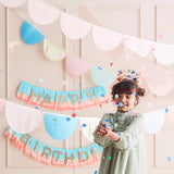 Rainbow Tissue Paper Scallop Garlands (Set of 2)