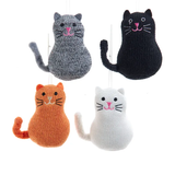 4" Fabric Knit Cat Ornament - Assorted