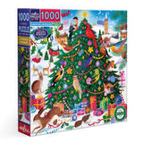 EeBoo 1000 Piece Puzzle Christmas Songbirds