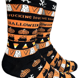 Groovy Things Co. Men's Crew Socks 'I Fucking Love Halloween'