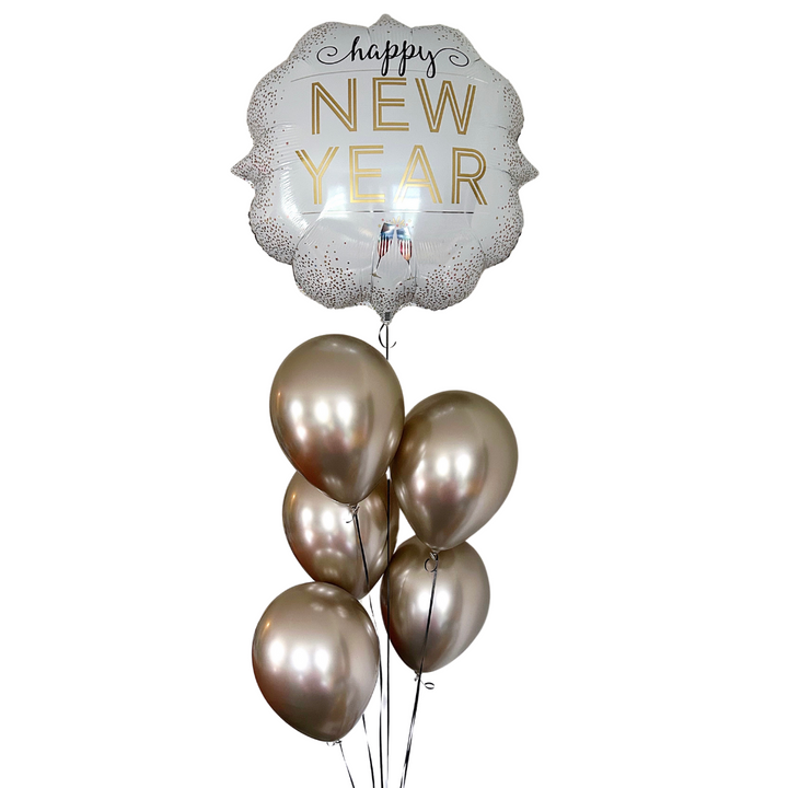 Foil and chrome latex balloons for New Year's Eve Columbus Ohio