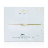 Leo script zodiac astrological gold bracelet