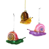 Cody Foster Glass Fern Snail Ornament - Assorted