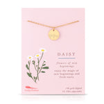 lucky feather botanical necklace daisy