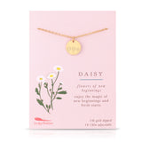 lucky feather botanical necklace daisy